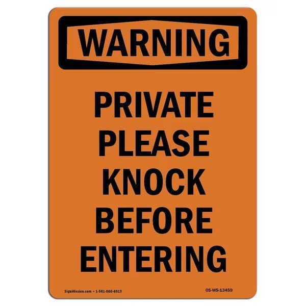 Safety Sign, OSHA WARNING, 7